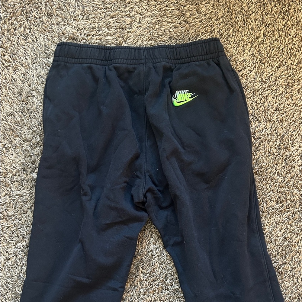 Nike Black Sweatpants with White and Green Logos - Picture 7 of 9
